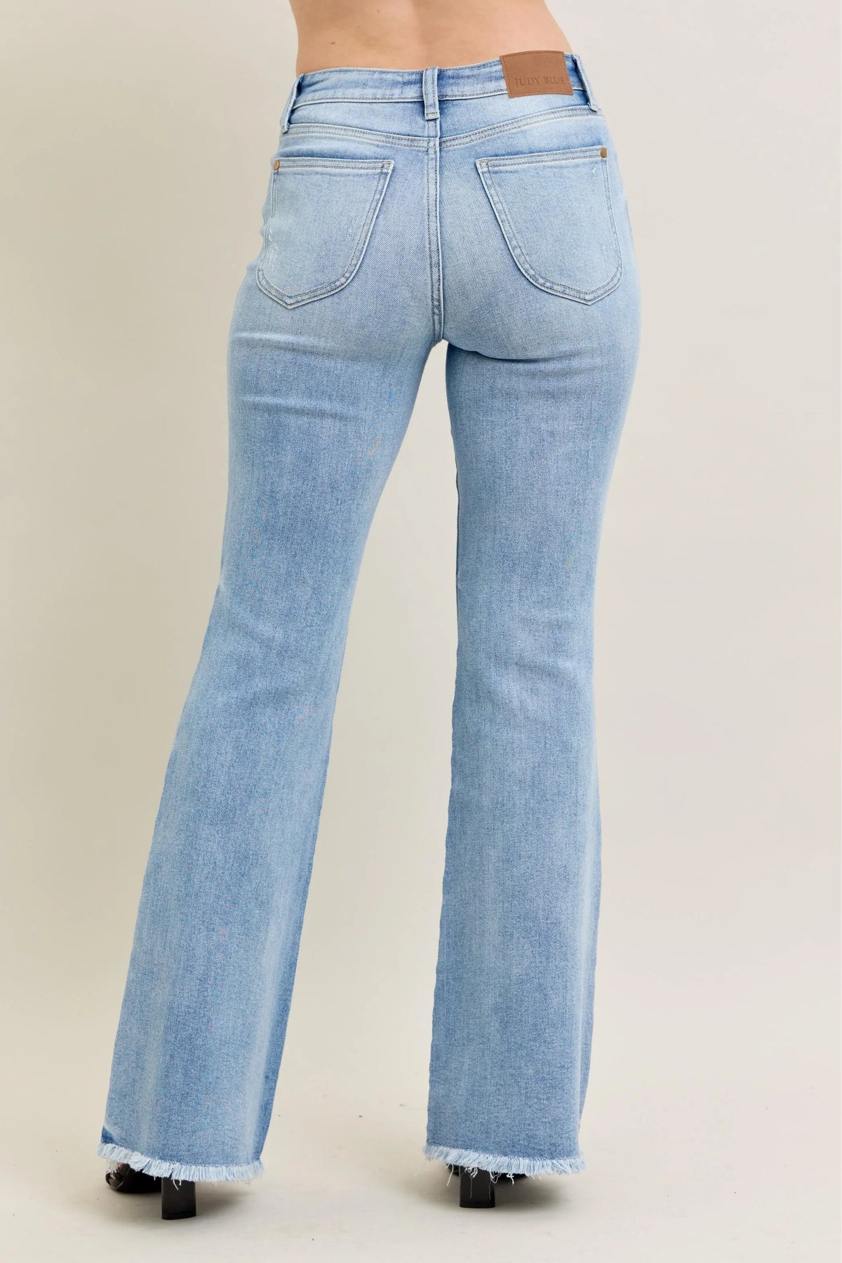 Judy Blue High Waist Flare Jeans with shield pockets