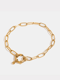18K Gold-Plated Stainless Steel Chain Bracelet - Elegant and Durable Women's Jewelry | TrandifyDeal
