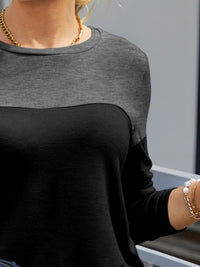FAM-FAM Round Neck Long Sleeve T-Shirt Trandify Deal