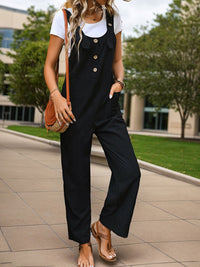 Trendy Pocketed Wide Strap Denim Overalls for Women – Casual Fashion