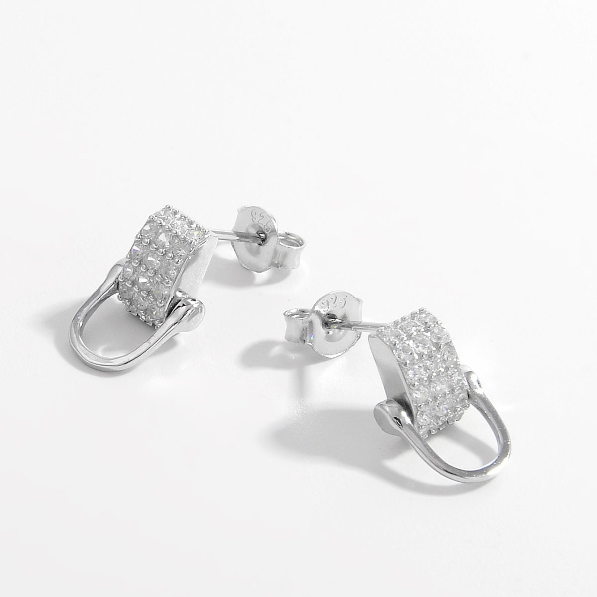 925 Sterling Silver Inlaid Zircon Earrings Trandify Deal