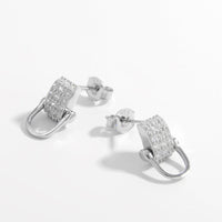 925 Sterling Silver Inlaid Zircon Earrings Trandify Deal