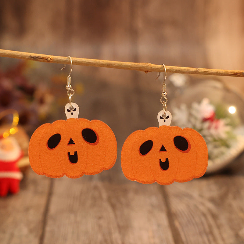 Acrylic Alloy Pumpkin Shape Earrings Trandify Deal