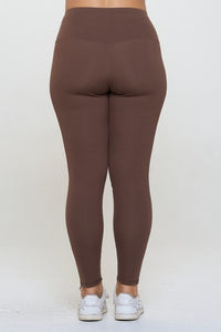 Yelete Full Size Fleece Lined High Waisted Leggings Trandify Deal