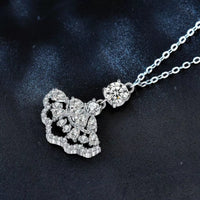 0.5ct Moissanite Pendant Necklace in Sterling Silver