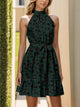 Frill Grecian Neck Tie Waist Mini Dress Trandify Deal