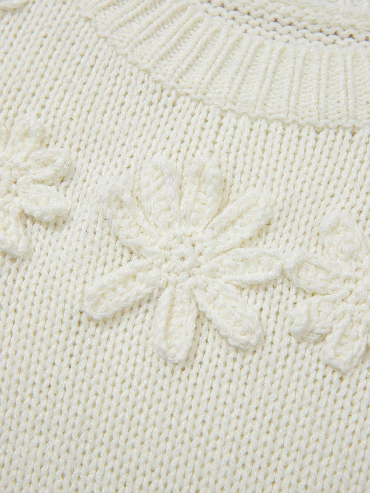Floral Textured Puff Sleeve Sweater for Women | Trendy Top