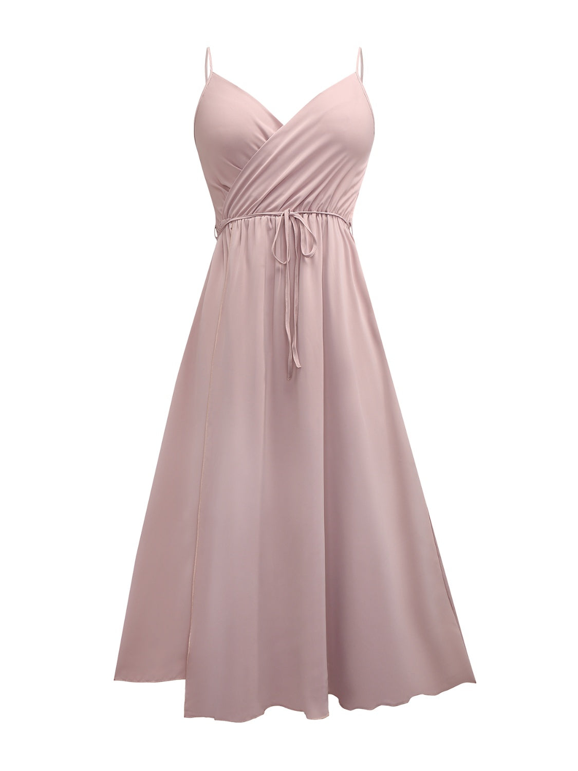 Honey Tied Surplice Sleeveless Midi Cami Dress Trandify deal