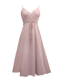 Honey Tied Surplice Sleeveless Midi Cami Dress Trandify deal