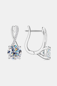 4 Carat Moissanite 925 Sterling Silver Earrings Trandify Deal
