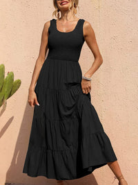 Tiered Smocked Wide Strap Dress Trandify Deal