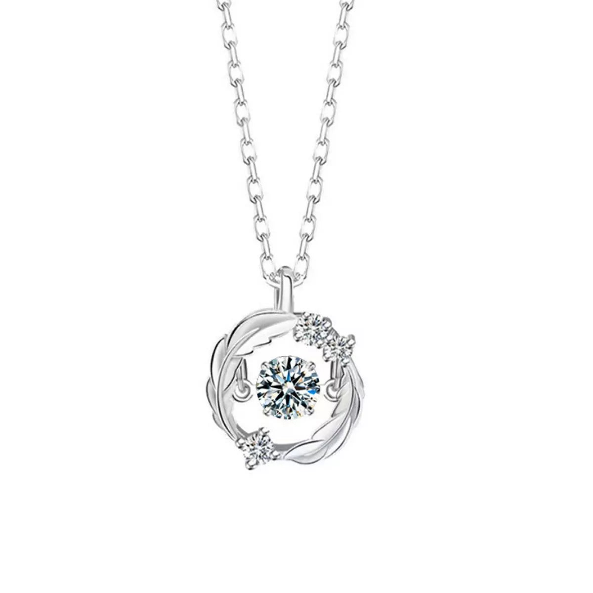 0.5ct Moissanite Pendant Necklace for Women - 925 Sterling Silver