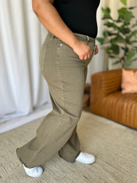 RFM Full Size High Rise Garment Dye Wide Leg  Jeans Trandify Deal