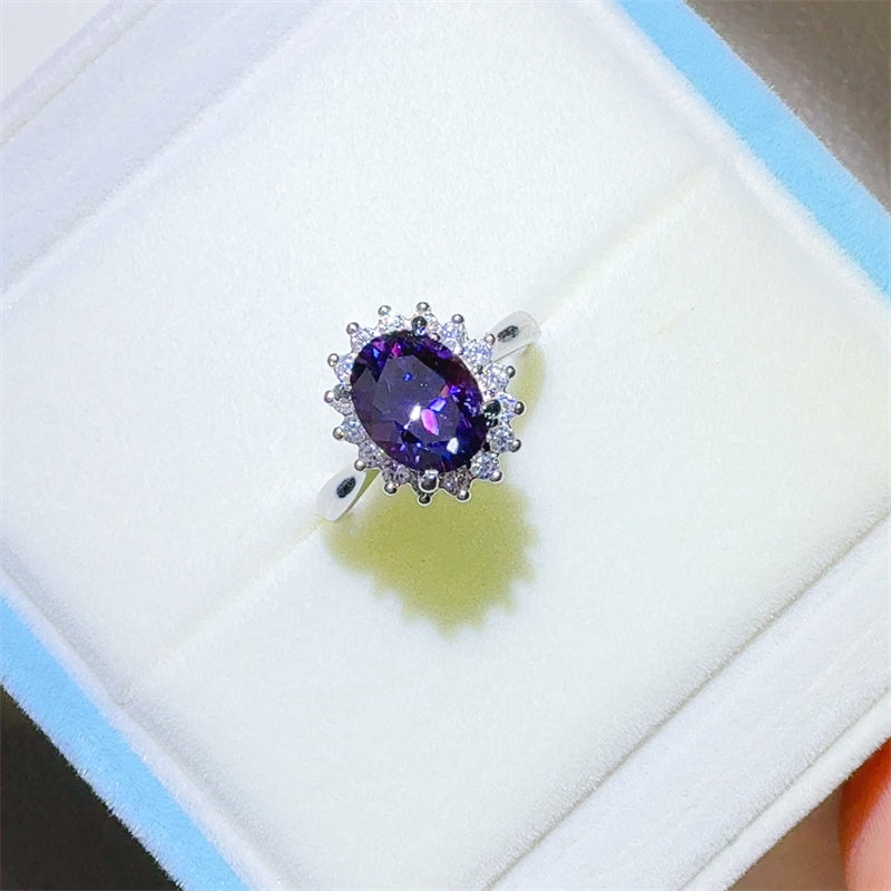2 Carat 925 Sterling Silver Oval Moissanite Ring Trandify Deal
