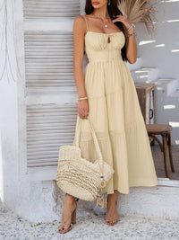 Boho Smocked Maxi Dress for Women – Summer Beach Dress – TrandifyDeal USA