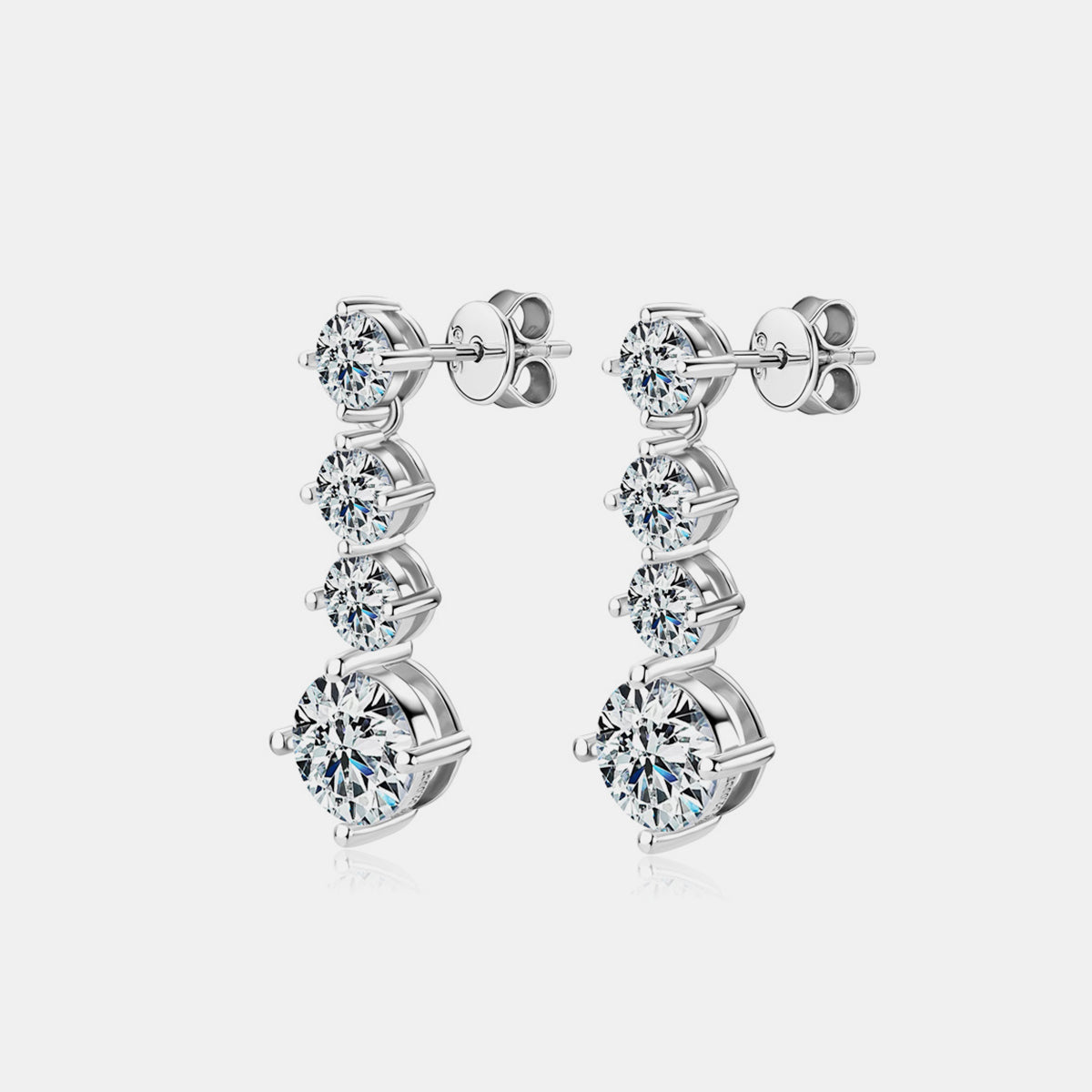 4 Carat Moissanite 925 Sterling Silver Earrings Trandify Deal