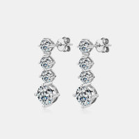 4 Carat Moissanite 925 Sterling Silver Earrings Trandify Deal