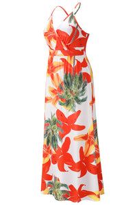 Crisscross Printed Surplice Cami Dress - Trandify Deal