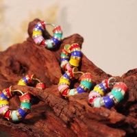 Titanium Steel Enamel Hoop Earrings Trandify deal