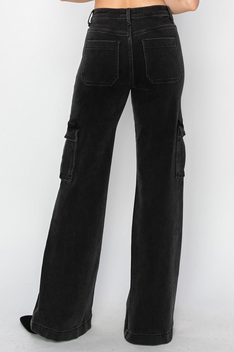 Risen Full Size High Rise Wide Leg Cargo Jeans Trandify Deal