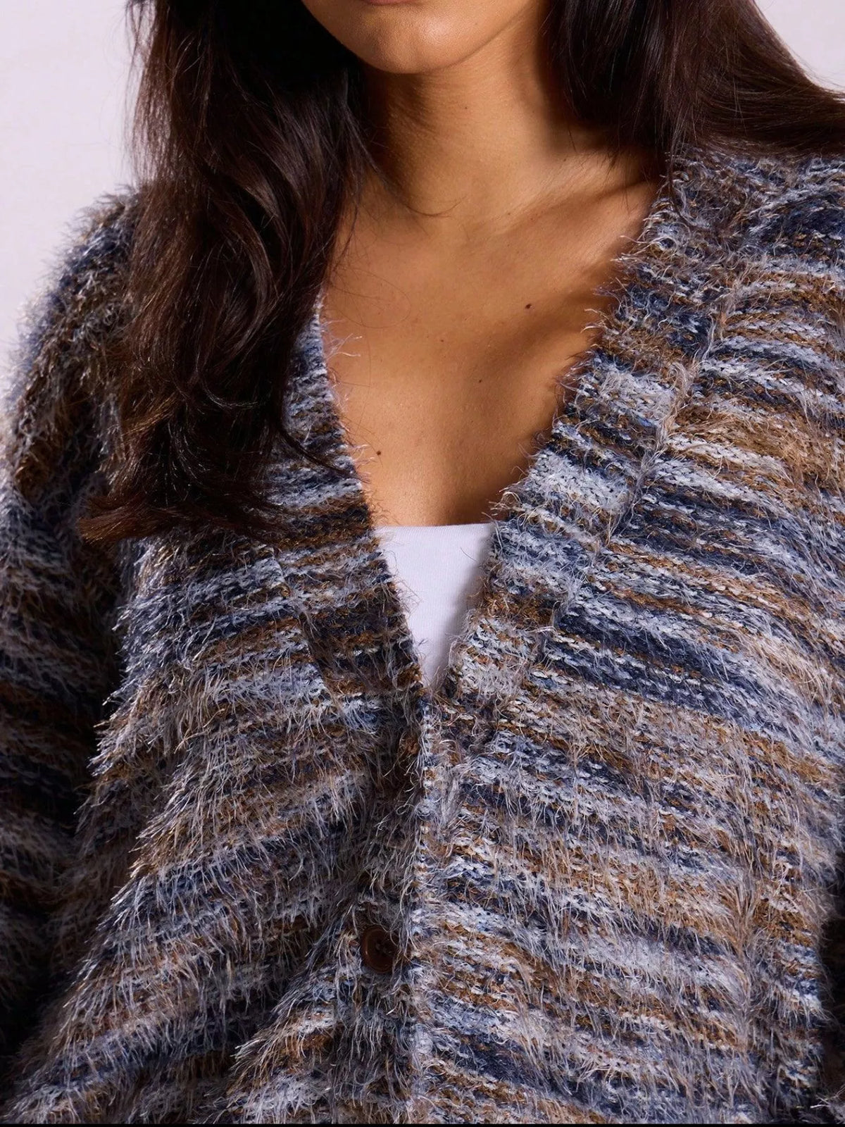Chunky Knit V-Neck Button Cardigan | Oversized Comfort