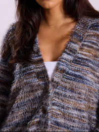 Chunky Knit V-Neck Button Cardigan | Oversized Comfort