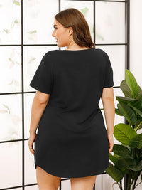 V-Neck Short Sleeve Lounge Dress Trandify Deal