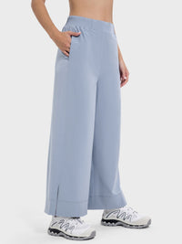 Millennia Slit Wide Leg Active Pants Trandify deal