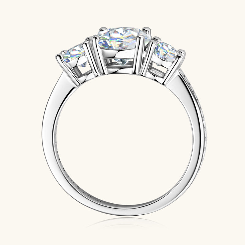 3 Carat Moissanite 925 Sterling Silver Ring Trandify Deal