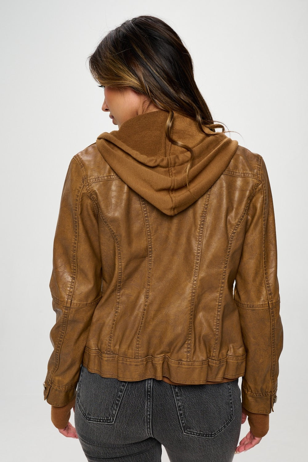 Coalition LA Double Zip Hooded Long Sleeve Jacket Trandify Deal