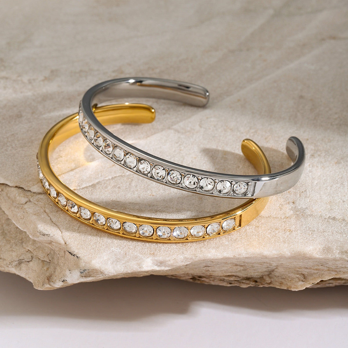 Stainless Steel Inlaid Zircon Bracelet Trandify Deal