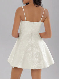 Sexy women’s bow back sweetheart neck cami dress for night out and parties