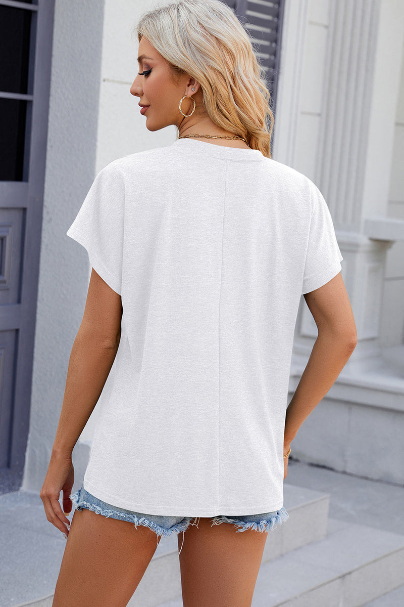 V-Neck Short Sleeve T-Shirt Trandify deal