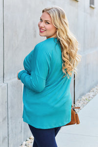 Basic Bae Full Size Round Neck Dropped Shoulder T-Shirt Trandify Deal