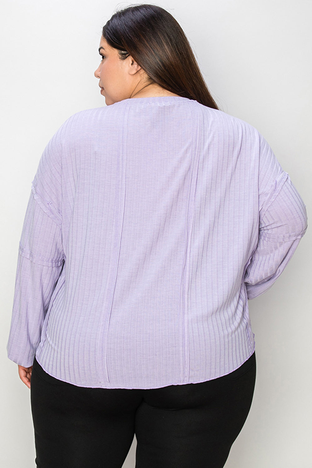 Basic Bae Full Size Ribbed Round Neck Long Sleeve T-Shirt Trandify Deal