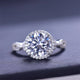 3 Carat 925 Sterling Silver Moissanite Ring Trandify Deal