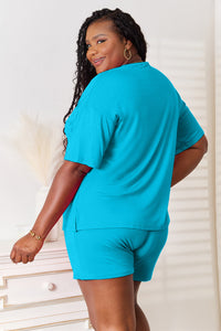 Basic Bae Full Size Soft Rayon Half Sleeve Top and Shorts Set Trandify Deal