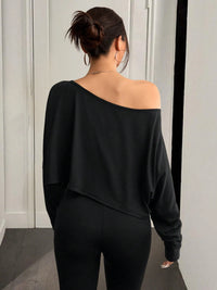 Women’s Stylish Boat Neck Long Sleeve Crop Top – USA Fashion Trend