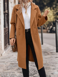 Perfee Dropped Shoulder Tie Waist Coat Trandify Deal