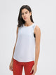 Women’s Cutout Back Active Tank Top – Cropped Yoga Tee for Workouts