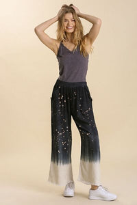 Umgee Plus Size Linen Wide Leg Pants for Women - Trandify Deal