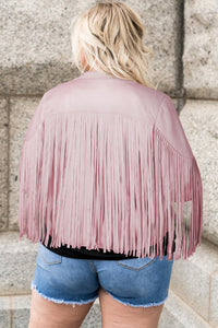 Plus Size Fringe Open Front Jacket Trandify deal