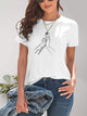 Graphic Round Neck Short Sleeve T-Shirt Trandify deal