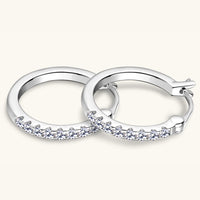 925 Sterling Silver Moissanite Huggie Earrings Trandify Deal