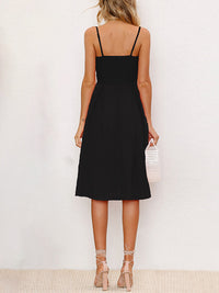 Cutout Smocked Sweetheart Neck Cami Dress Trandify deal