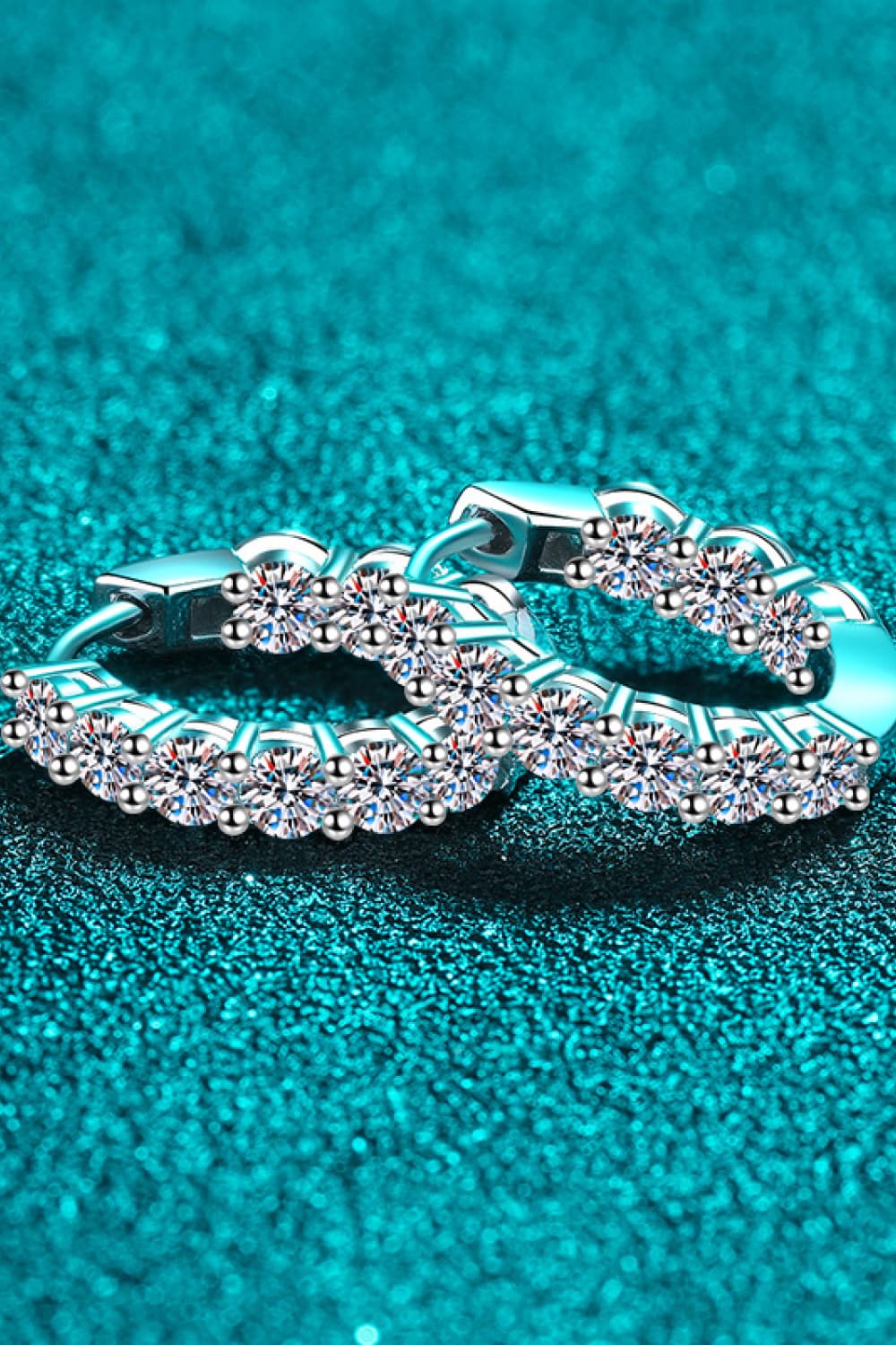 1.8 Carat Moissanite Hoop Earrings Trandify Deal