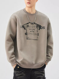 Men's Plus Size Oversized Crewneck Sweatshirt