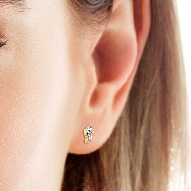 925 Sterling Silver Moissanite Stud Earrings Trandify Deal