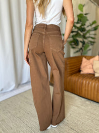 RFM Full Size High Rise Garment Dye Wide Leg Jeans Trandify Deal