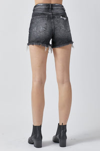RISEN Full Size High Rise Distressed Denim Shorts Trandify deal
